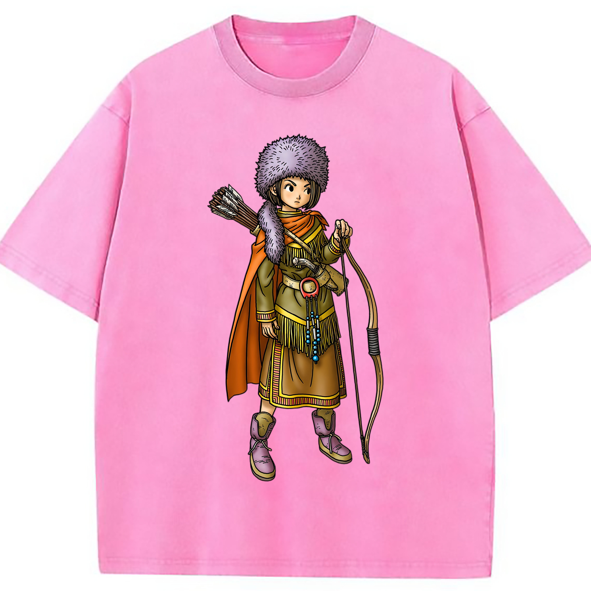 （画像用） ドラゴンクエスト Doragon Kuesuto Dragon Quest 綿100% ヴィンテージ風 半袖Tシャツ（フロントプリント）